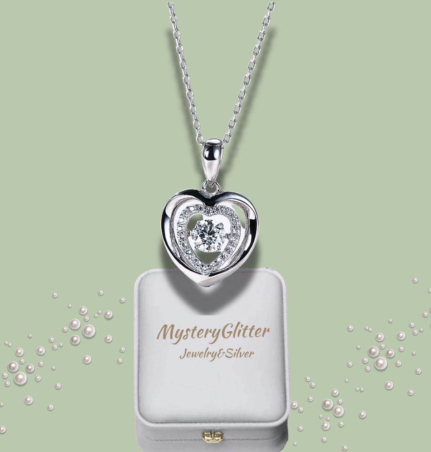 Elegant Heart Design, Minimalist Necklace with Moissanite, 925 Sterling Silver Pendant, Ideal Gift for Anniversaries