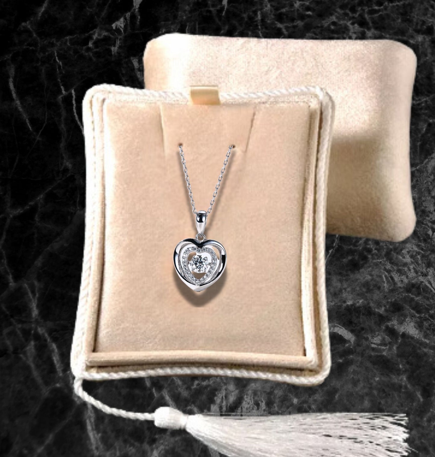 Elegant Heart Design, Minimalist Necklace with Moissanite, 925 Sterling Silver Pendant, Ideal Gift for Anniversaries