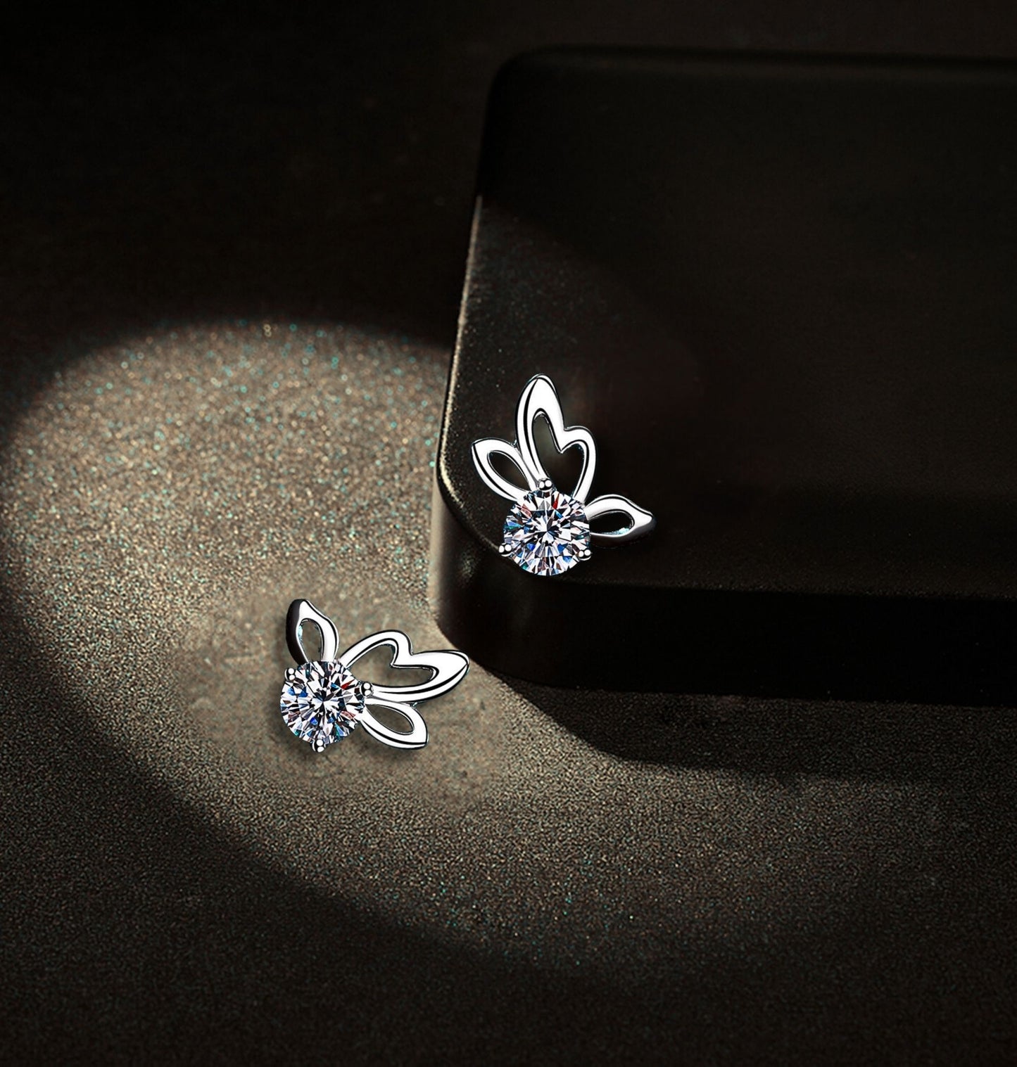 Minimalist Earrings, Elegant 1 Carat Moissanite Butterfly Shape Earrings for Everyday Chic, Perfect Gift for Her