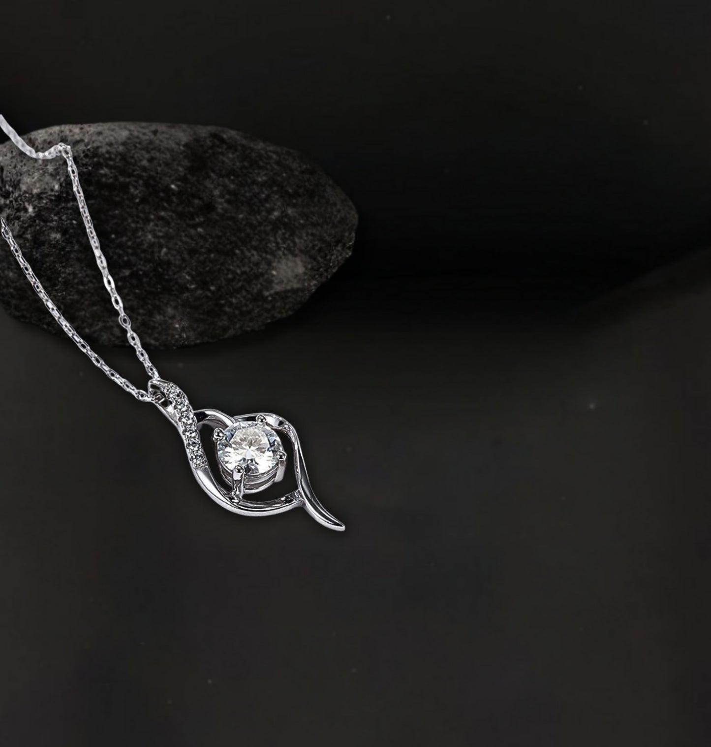 Pendant Necklace, Elegant 1 Carat Moissanite Pendant on 925 Sterling Silver, Minimalist Unique Necklace Perfect Gift for Her