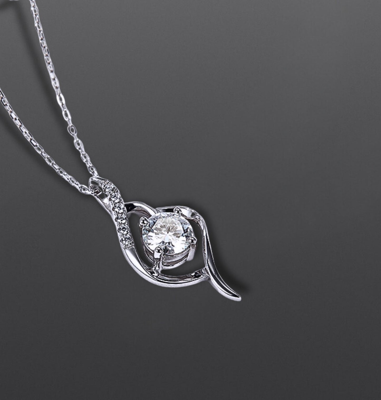 Pendant Necklace, Elegant 1 Carat Moissanite Pendant on 925 Sterling Silver, Minimalist Unique Necklace Perfect Gift for Her