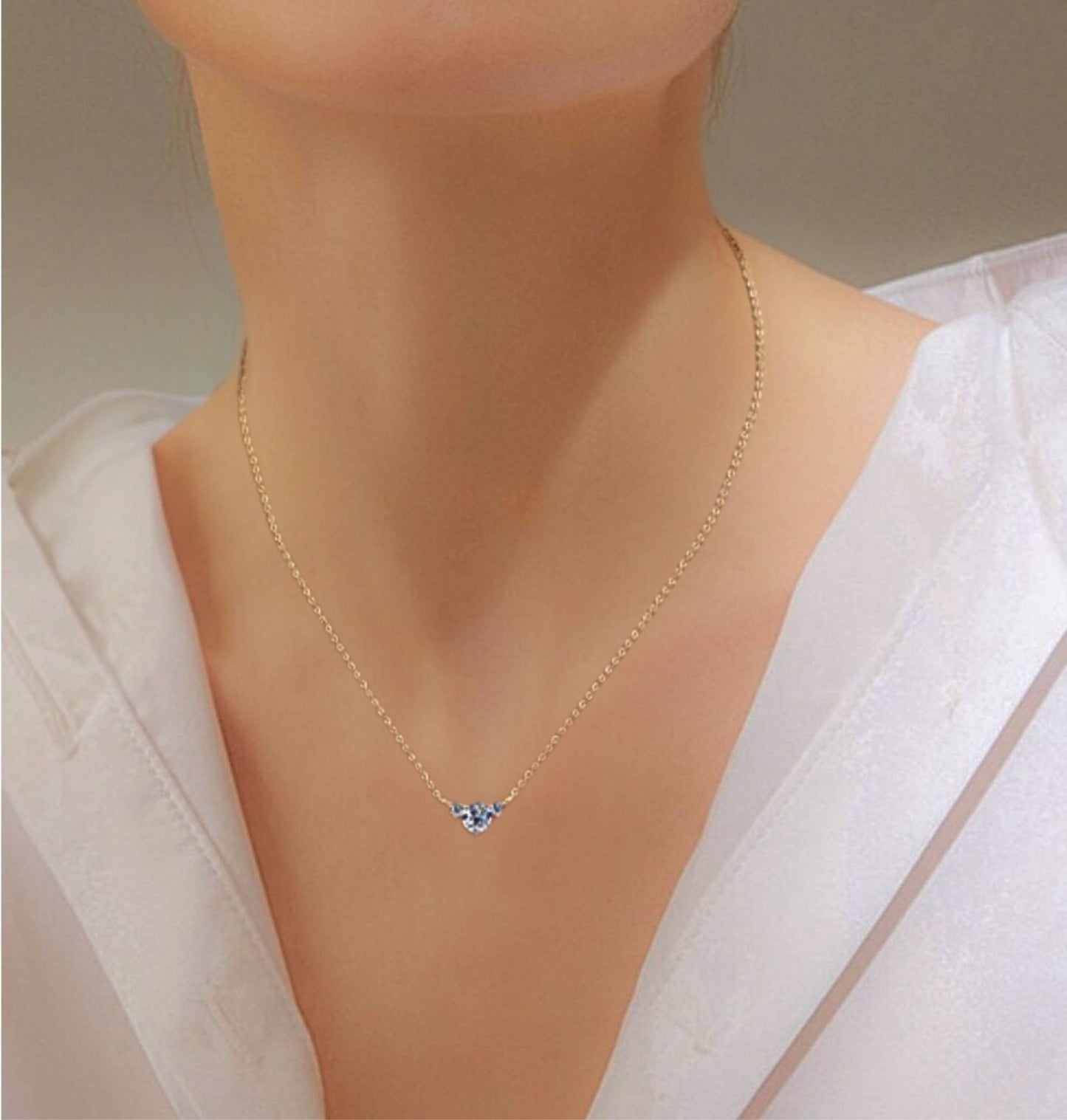 Silver Necklace, 1.2 Carat Moissanite Necklace in 925 Sterling Silver, Minimalist Jewelry for Everyday Wear, Perfect Gift Idea