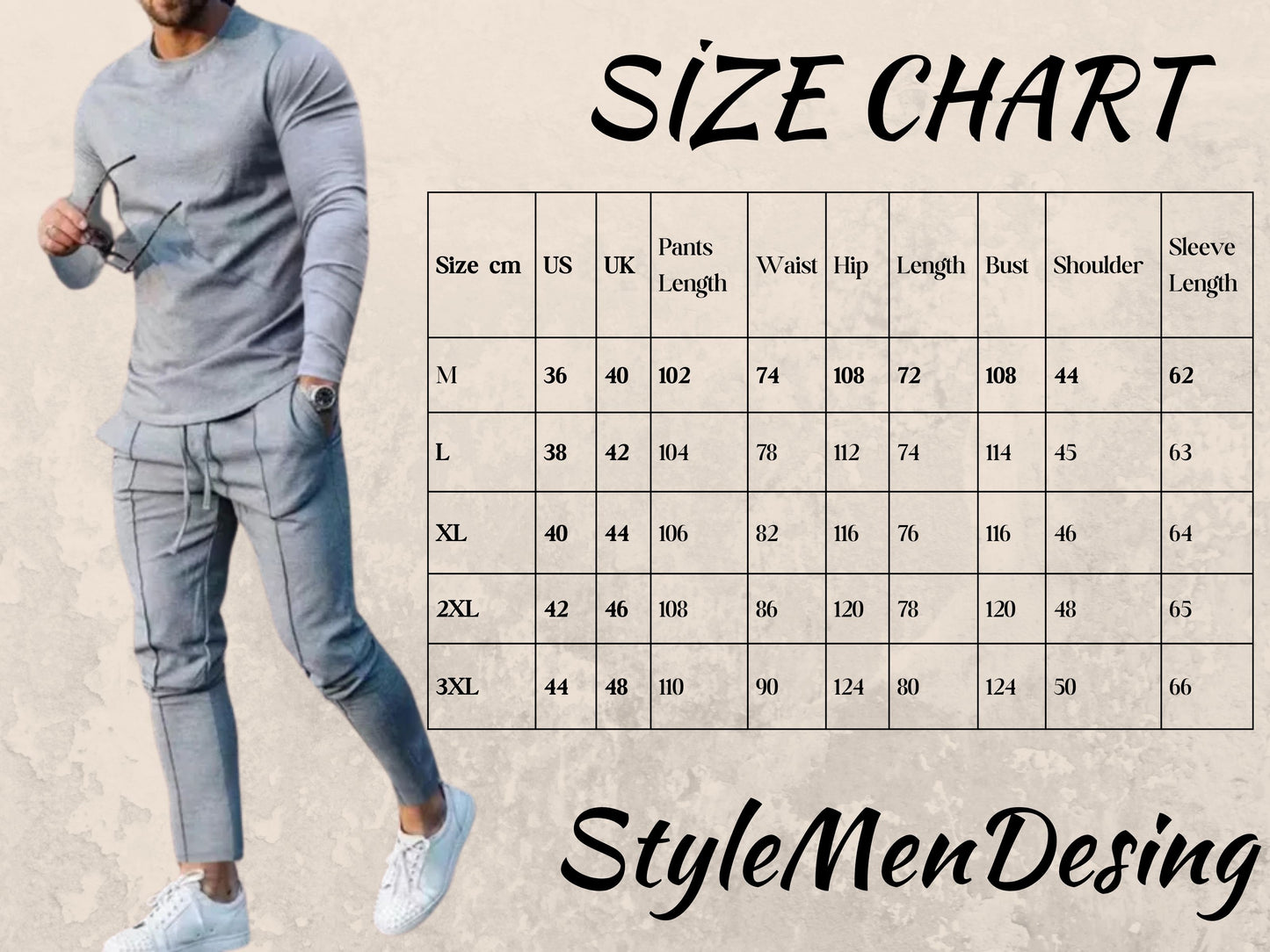 Stylish Men's Two-Piece Set, Long Sleeve T-Shirt and Trousers, Perfect Boyfriend Gift for Fashion Lovers