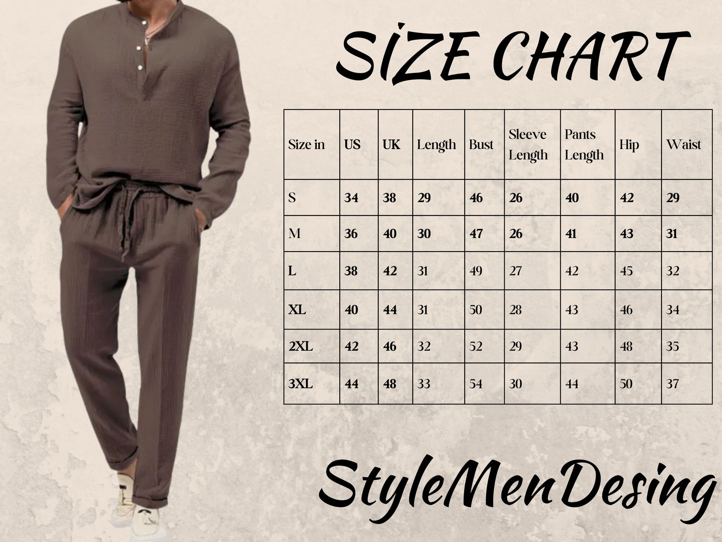 Trousers Suit for Men, Stylish Long-Sleeved Shirt and Trousers, Essential for Mens Fall Fashion, Perfect Gift for Him